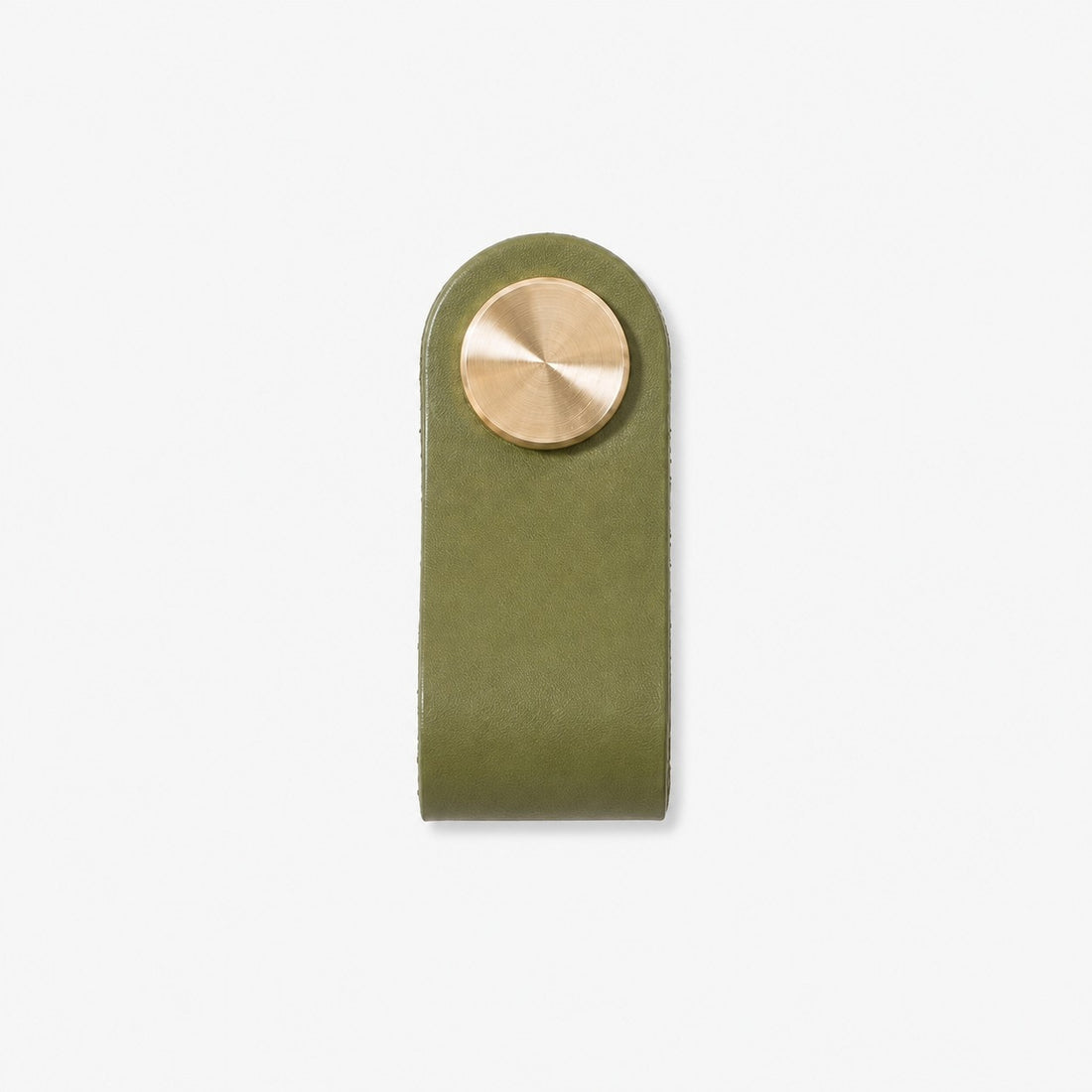 Cowhide leather and brass cabinet pull handle color and size option