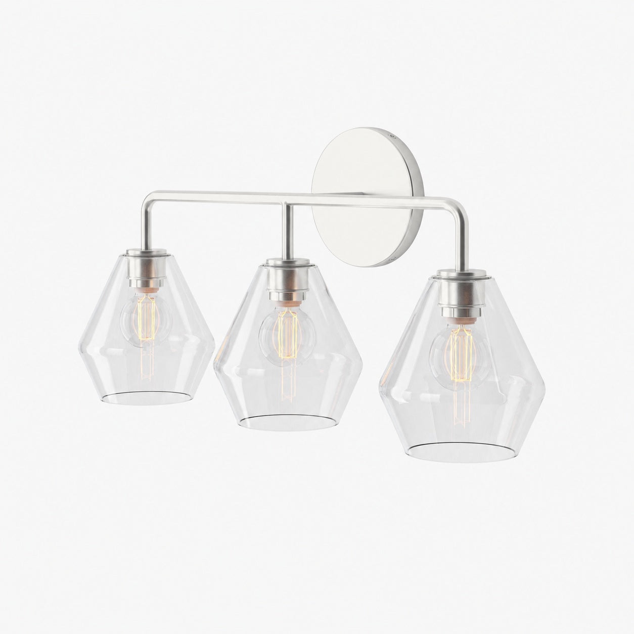 Merin Multi Head Dressing Table Wall Lamp - Metal And Glass Sculptural Lamp