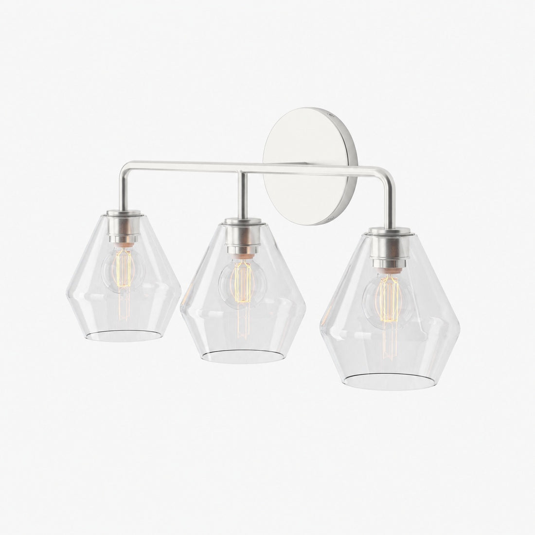 Merin Multi Head Dressing Table Wall Lamp - Metal And Glass Sculptural Lamp