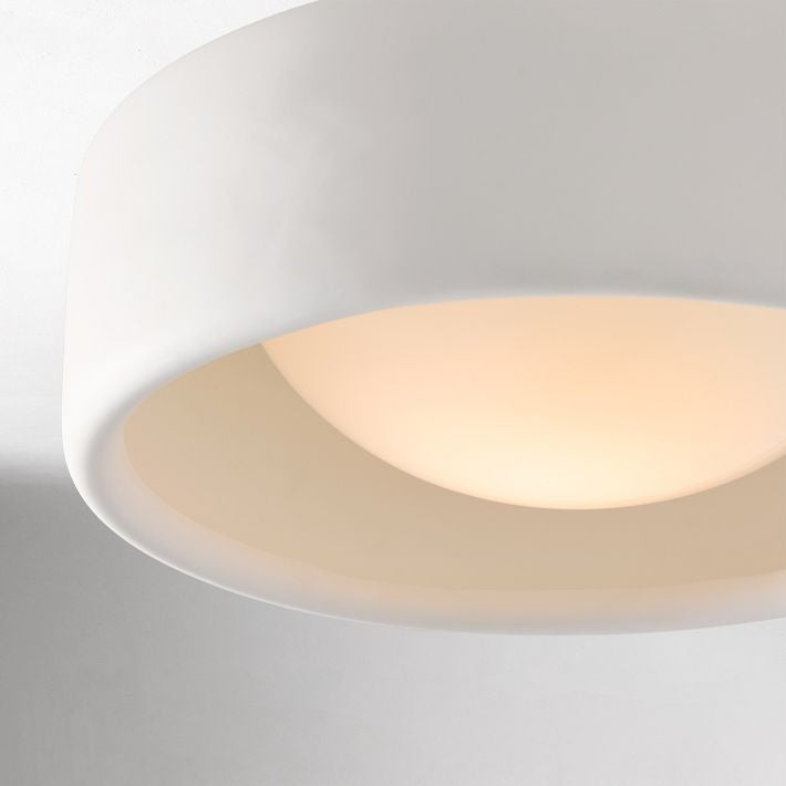 Cerova Modern Porcelain Flush Mount Ceiling Light– Elegant Ivory Shade