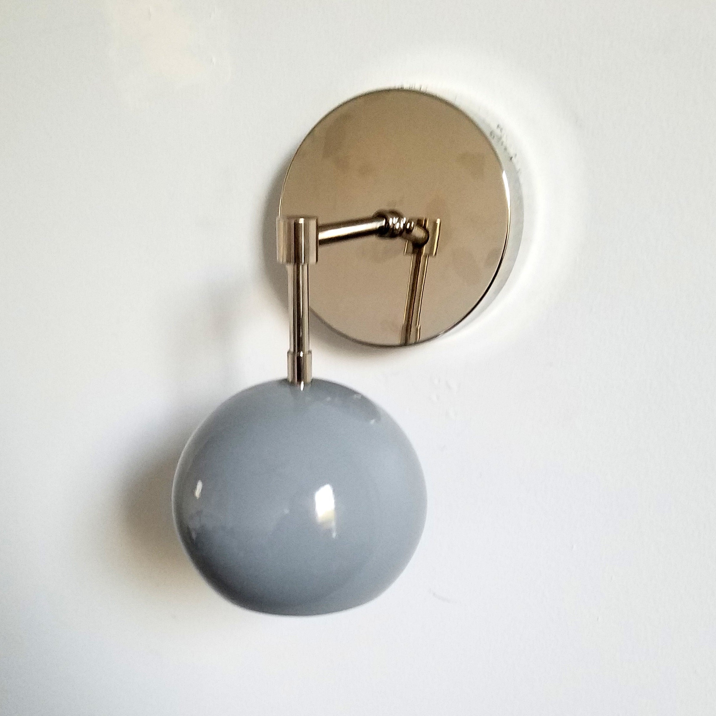 Contemporary Slate Grey Wall Sconce Globe Light