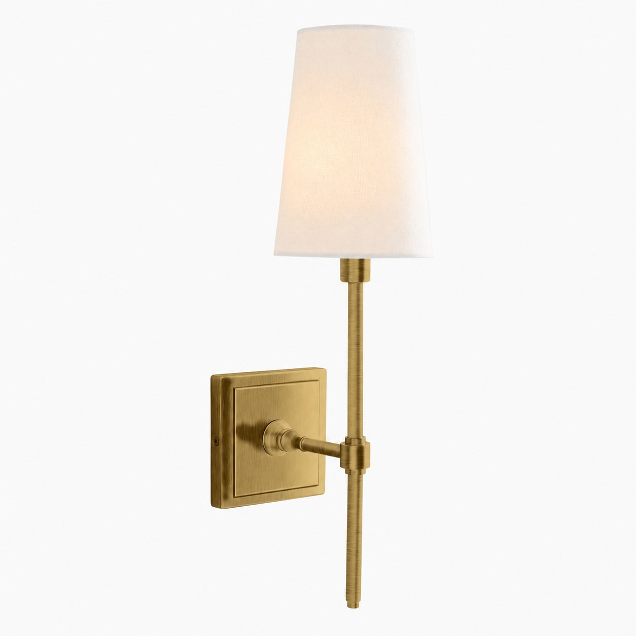 Derlina White Linen Shades Wall Lamp – Retro Metal Multi-Head Lighting Fixture