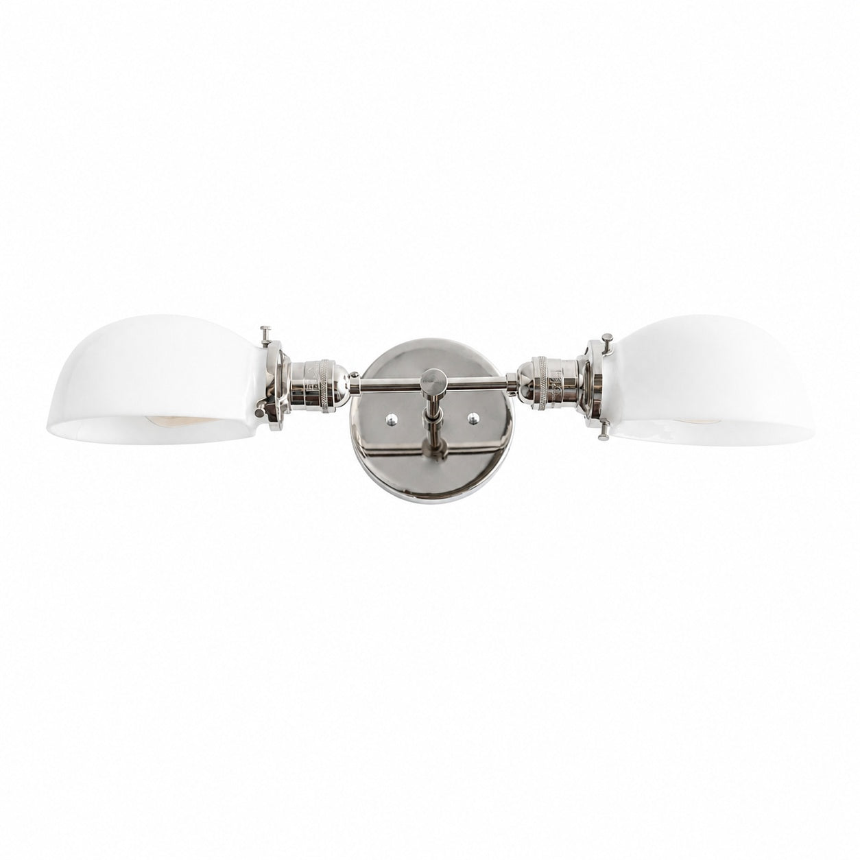 Ornato Luxe Mid-Century Vanity Light - Brass Bathroom Fixture with Opal Glass