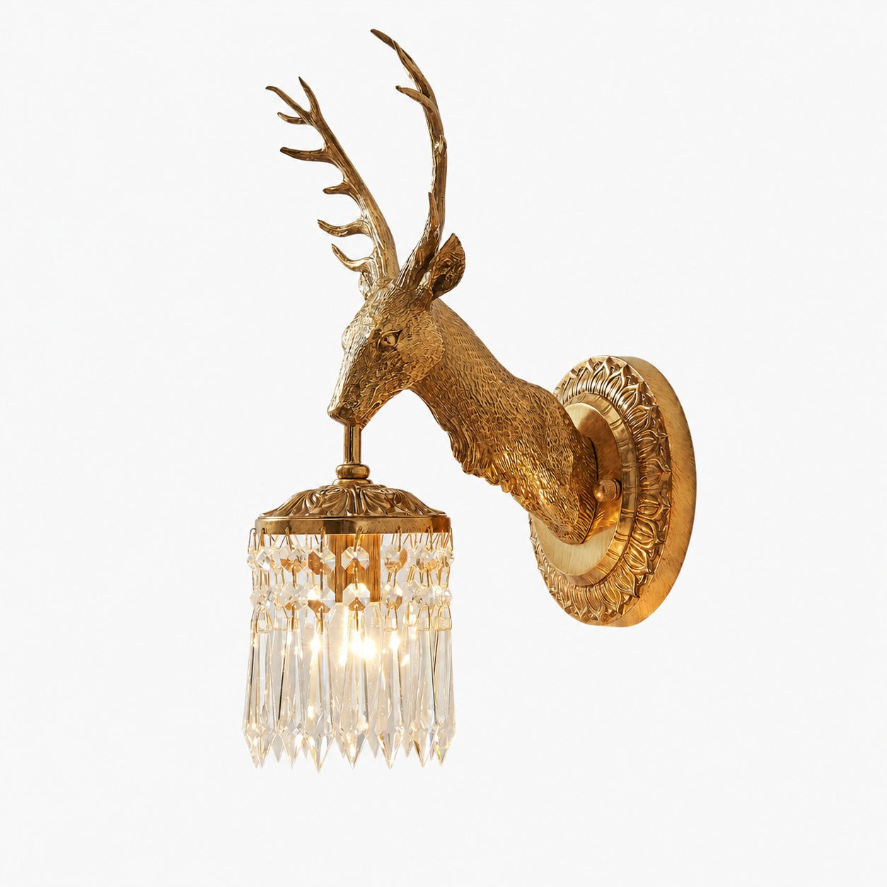 Antler Crystal Wall Lamp