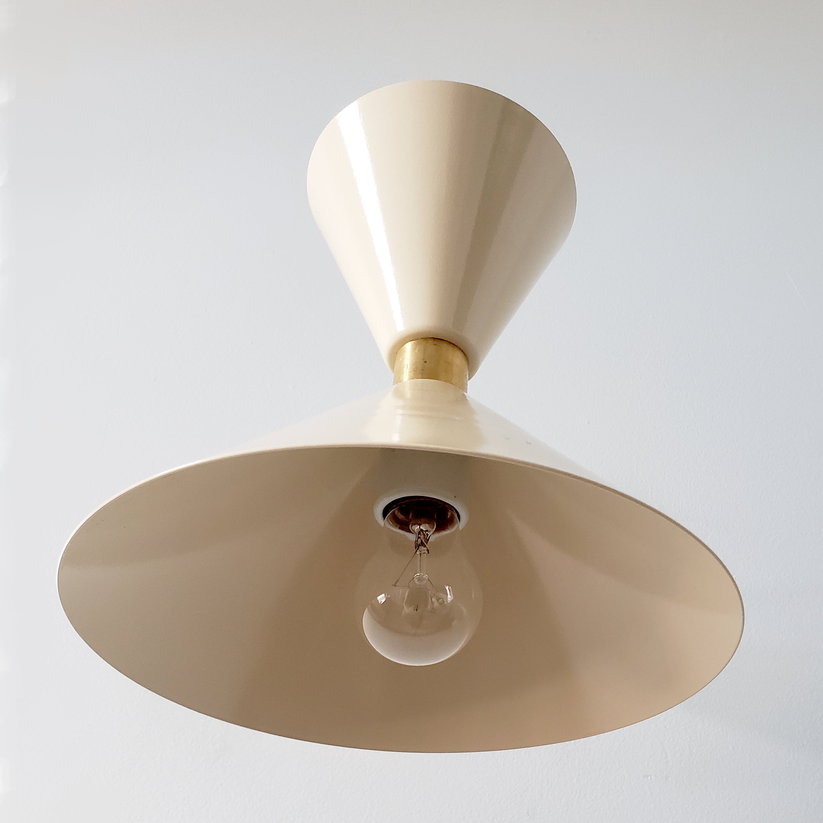 Brass Cone Wall Sconce - Hourglass Lighting for Home Spaces