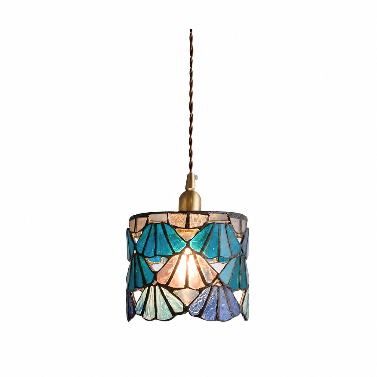 Vintagia Tiffany Inspired Pendant Light Fixture – Artistic Glass Shade Pendant for Dining Island and Entryway