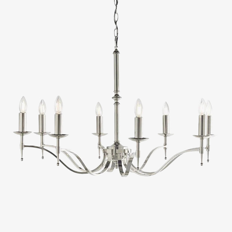 Tela Brass and Nickel Chandelier – Elegant Multi-Light Fixture for Foyers and Kitchens