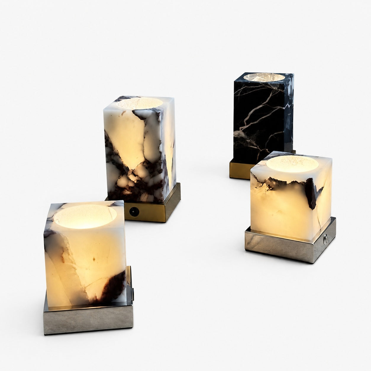 Cube Marble Table Lamp