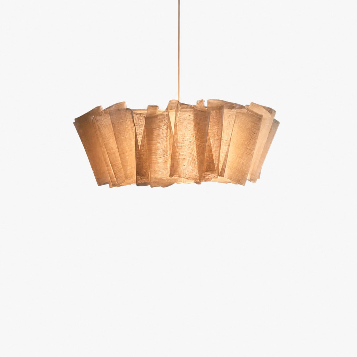 Nordic Linen Pleated  Fabric Pendant Light Lampshade
