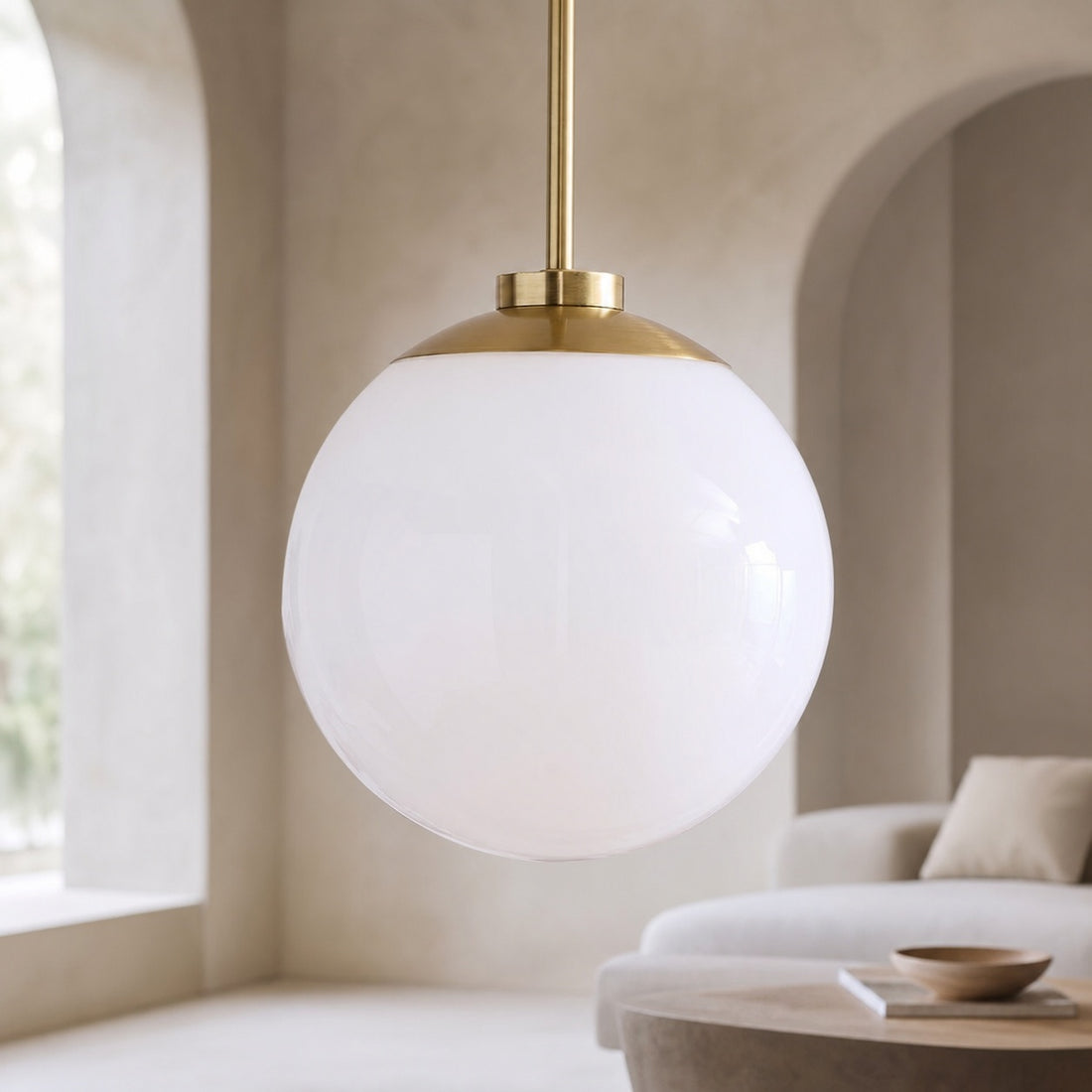Rivolence Globe Pendant Light - Elegant Brass Lighting