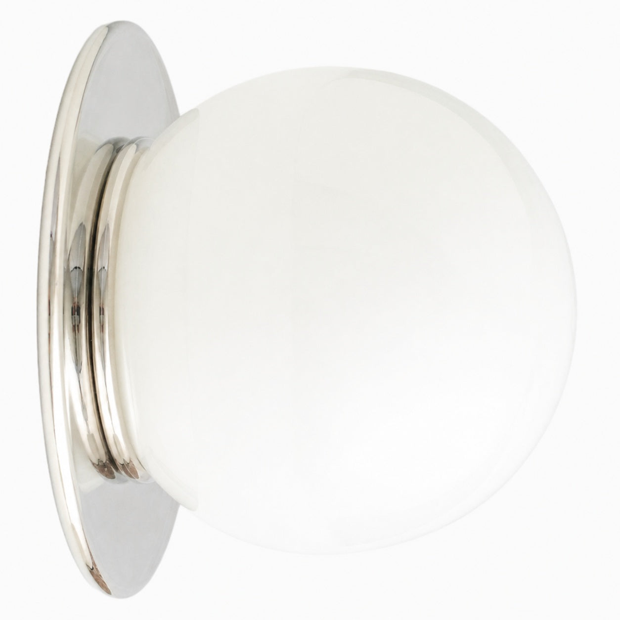 Glorica Glass Solid Brass Vanity Sconce - Compact Flush Mount Globe Light