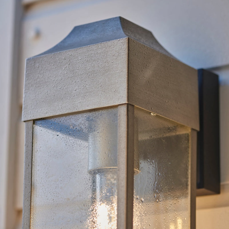Georgon Exterior Wall Lantern Light – Clear Glass Shade, Classic Architectural Style for Outdoor Spaces