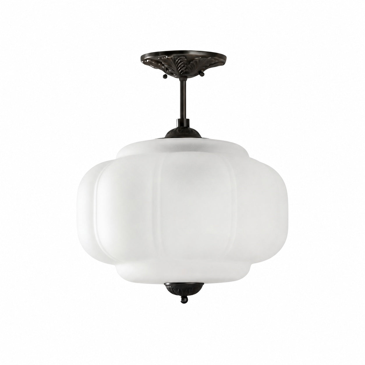 Eloise Vintage Glass Chandelier - Milk Glass Home Accent