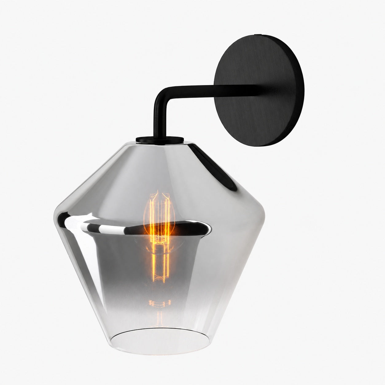 Merin Sculptural Milk Glass Geometric Wall Lamp