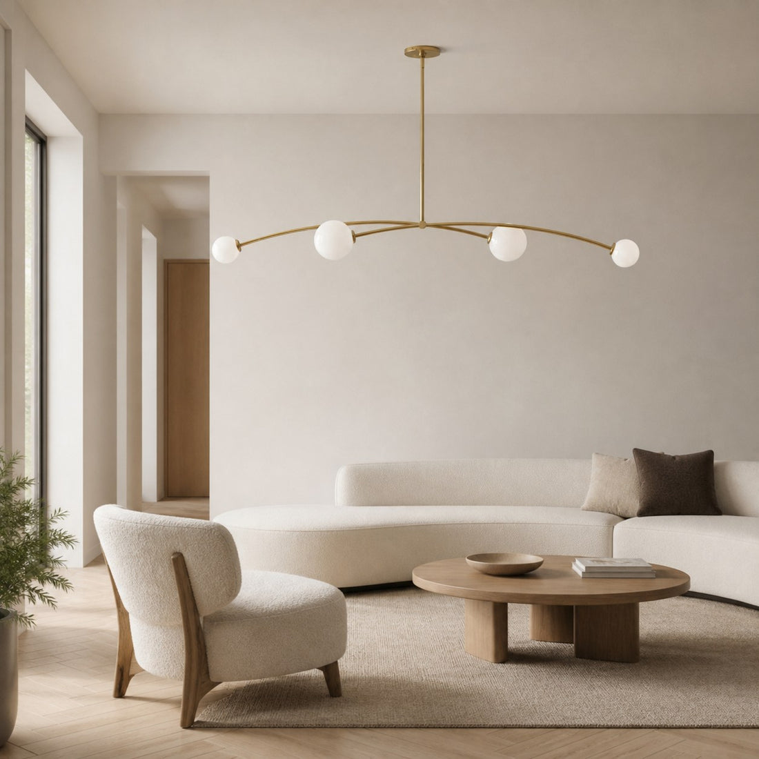 Arden Glass Pendant Chandelier – Minimalist Geometric Design for Modern Interiors