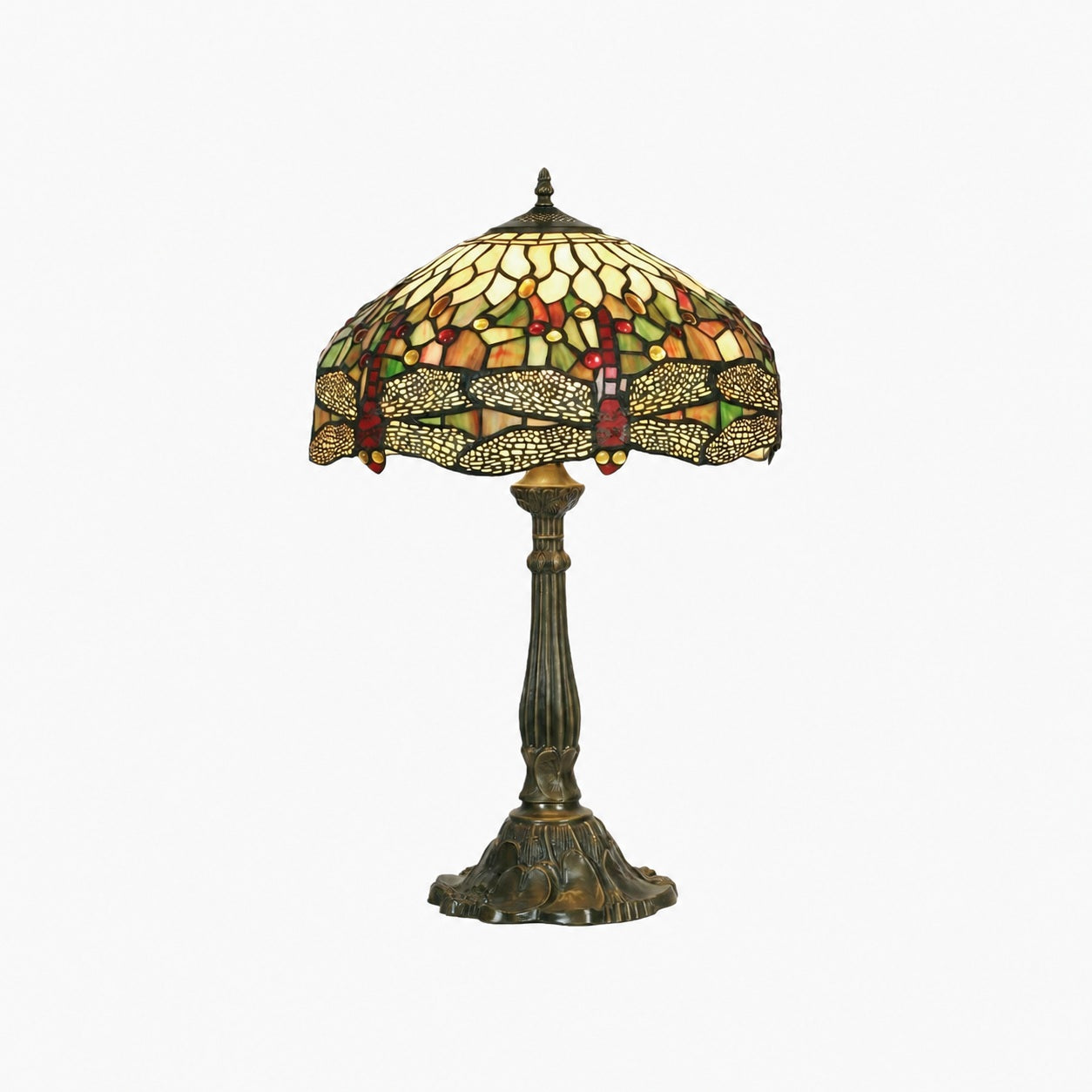 TF Harken Decorative Jewel Table Lamp - Stunning Glass Design Perfect for Bedroom or Living Room