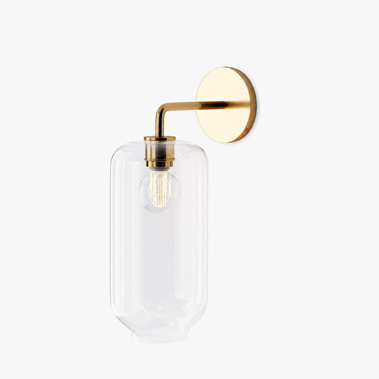 Lumivelle Pebble Sconce - Stylish Wall Light - Glass & Metal, Energy Efficient