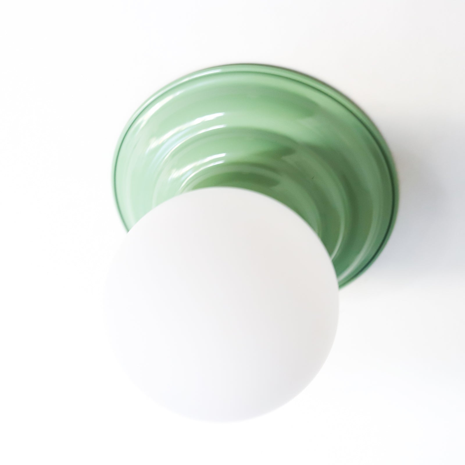 Retro Flushmount Ceiling Light or Wall Sconce - Minimalist Glass Globe