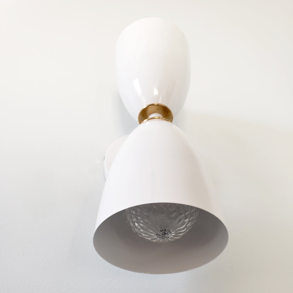 Large Shade Wall Sconce - Bathroom & Hall Lighting, Matte Black