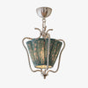 Solmire Floral Fabric Pendant Light - Pleated Cottage Ceiling Lamp for Dining Room or Kitchen Island
