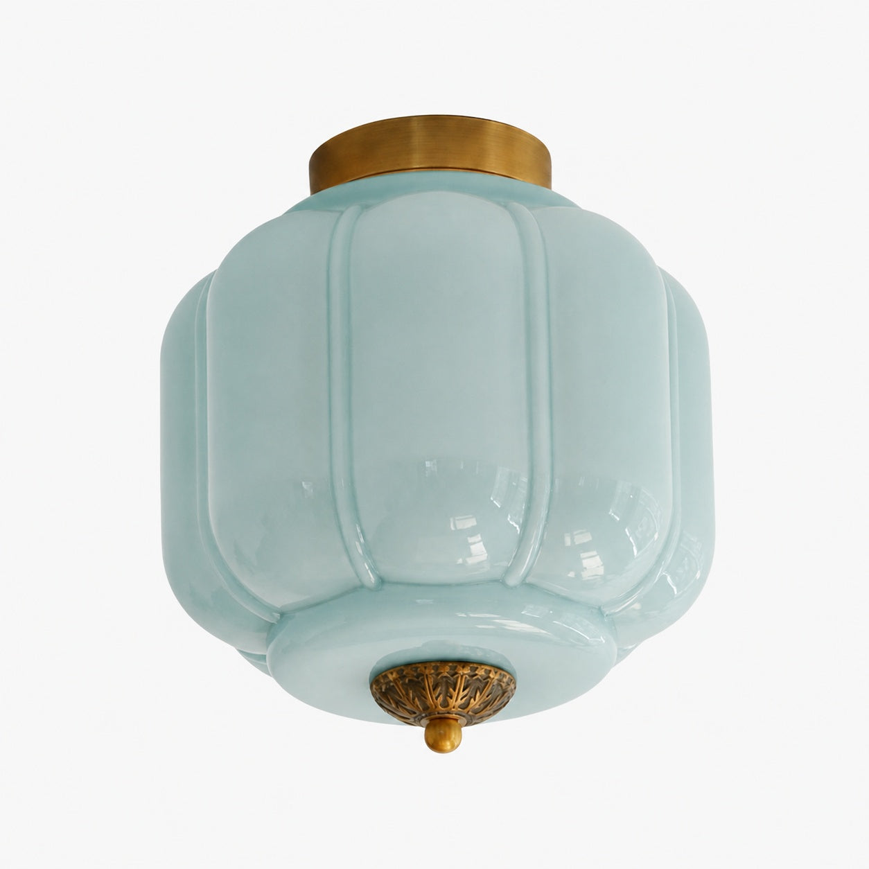 Vintage Eloise Milk Glass Flush Mount Ceiling Light - Vintage Charm Soft Glow