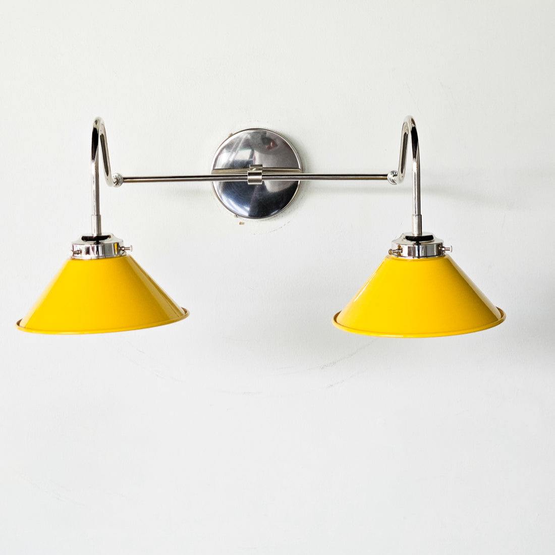 Various Colors Double Wall Sconce Light - Elegant Cone Shade