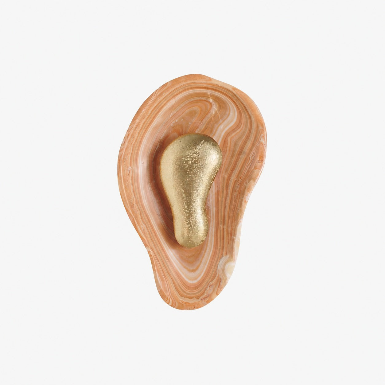 Oyster Hammered Onyx Sconce