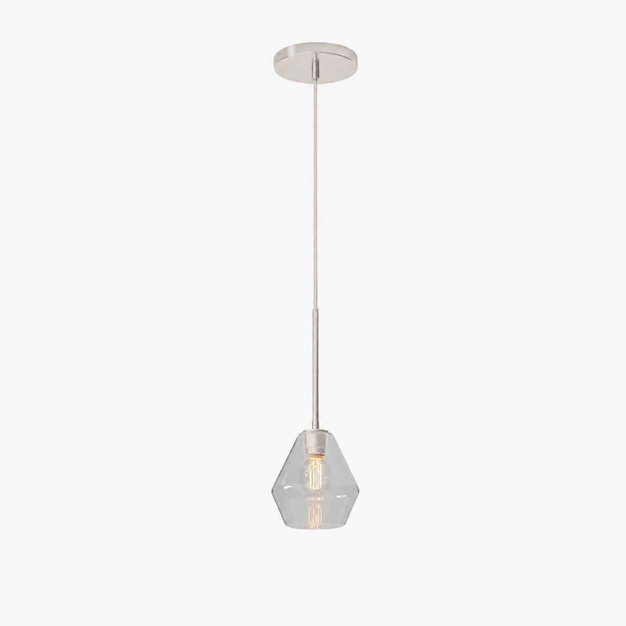 Merin Transparent Glass Sculpture Geometric Chandelier