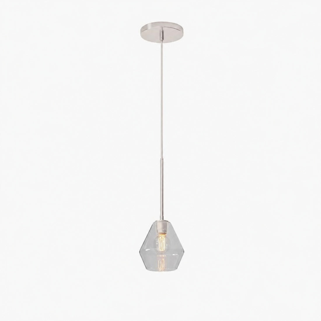 Merin Transparent Glass Sculpture Geometric Chandelier