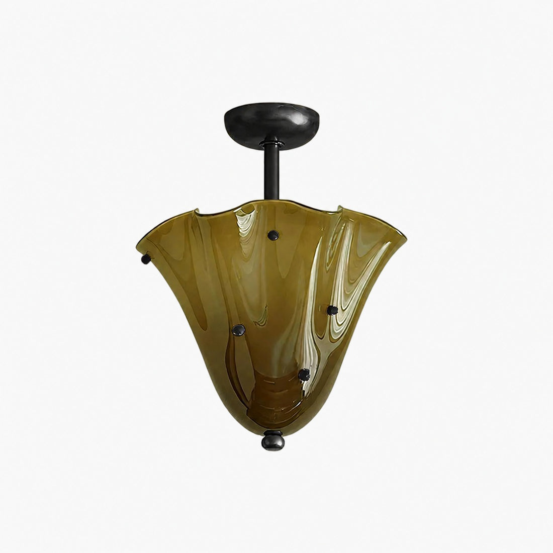 Bellina Decorative Glass Ceiling Light - Modern Sculptural Flush Mount