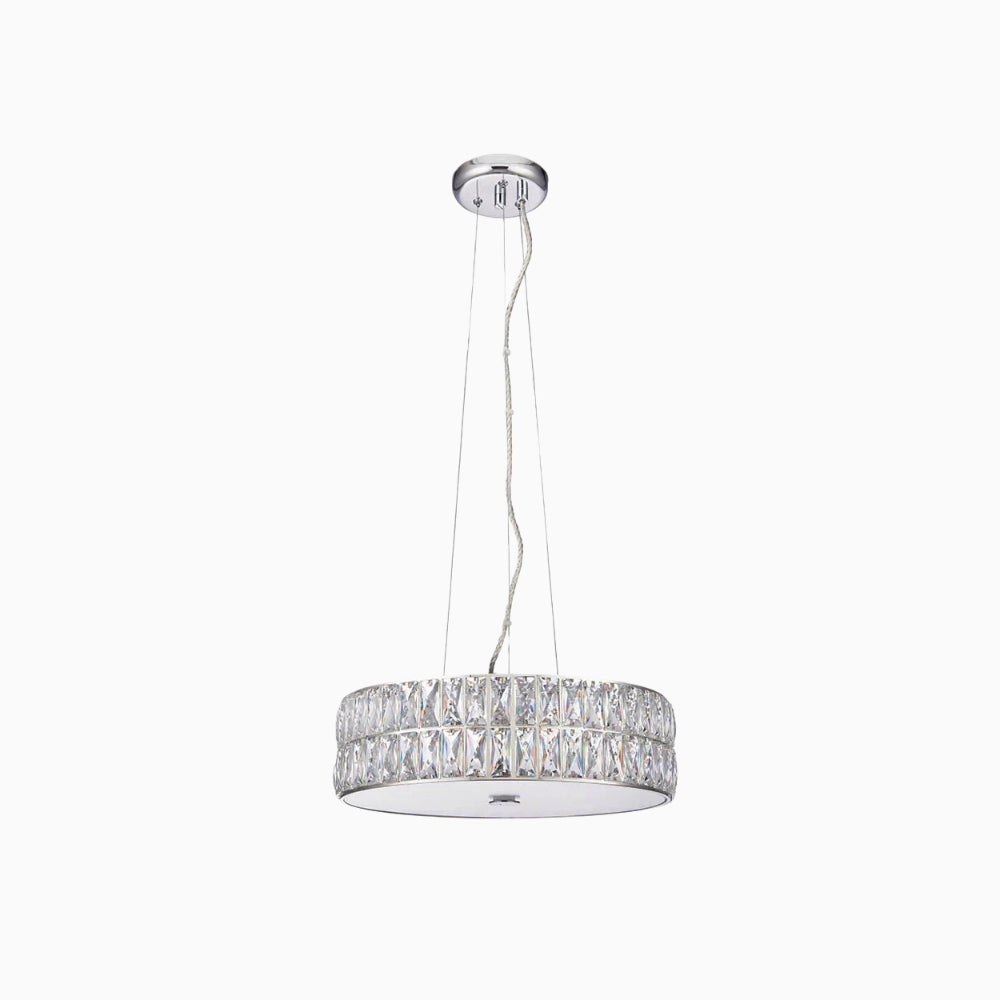 Glomara Style Geometric Crystal Pendant Light – Glamorous Dining Room Centerpiece