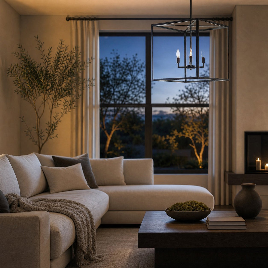Ferrix Modern Outdoor Lantern Iron Pendant Lamp - Industial Glass Lighting Design