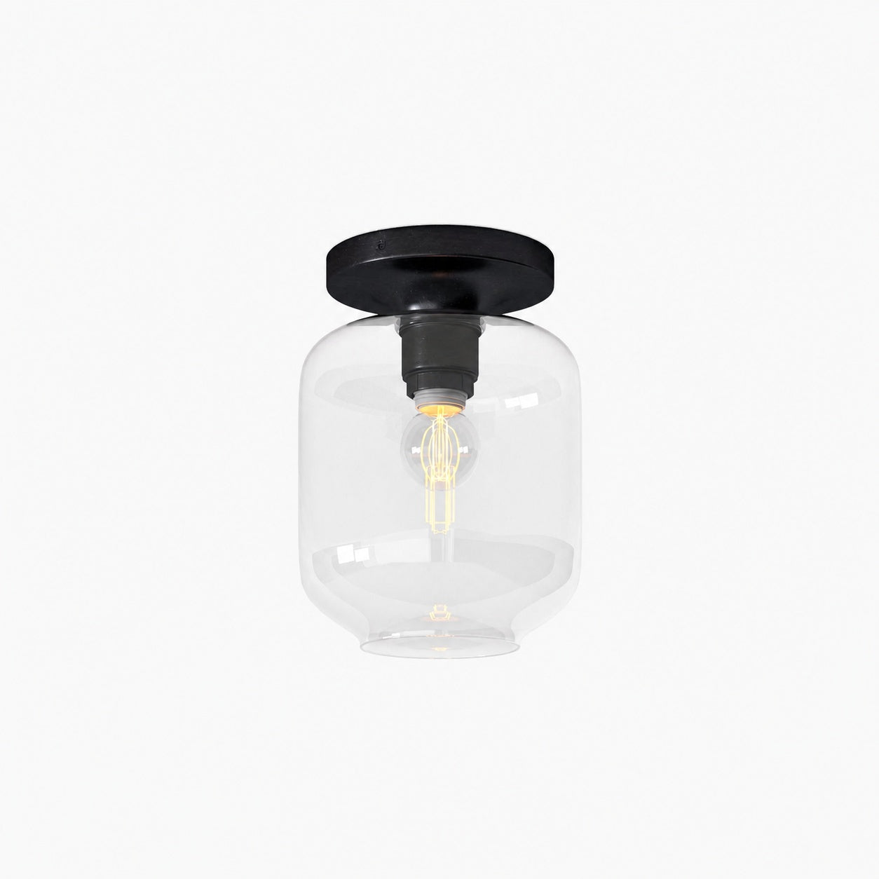 Lumivelle Sculptural Flush Mount Light – Modern Glass Ceiling Lamp
