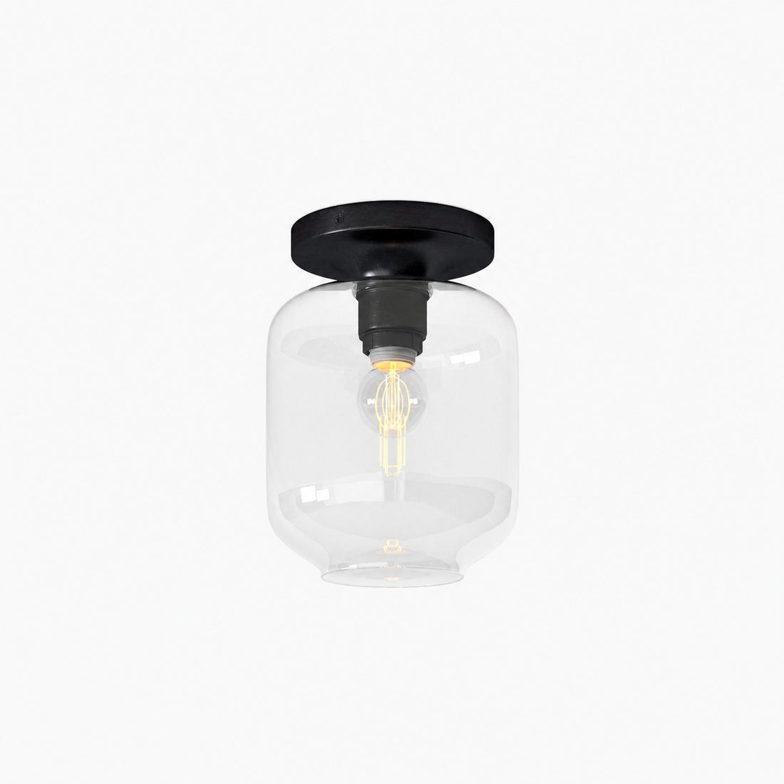 Lumivelle Sculptural Flush Mount Light – Modern Glass Ceiling Lamp