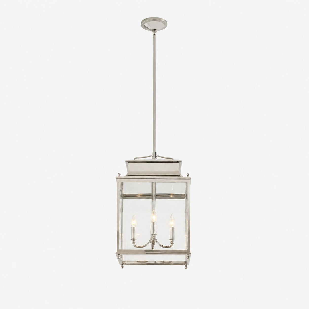 Yolvira Modern Outdoor Lantern Pendant - Metal Hanging Light for Exteriors