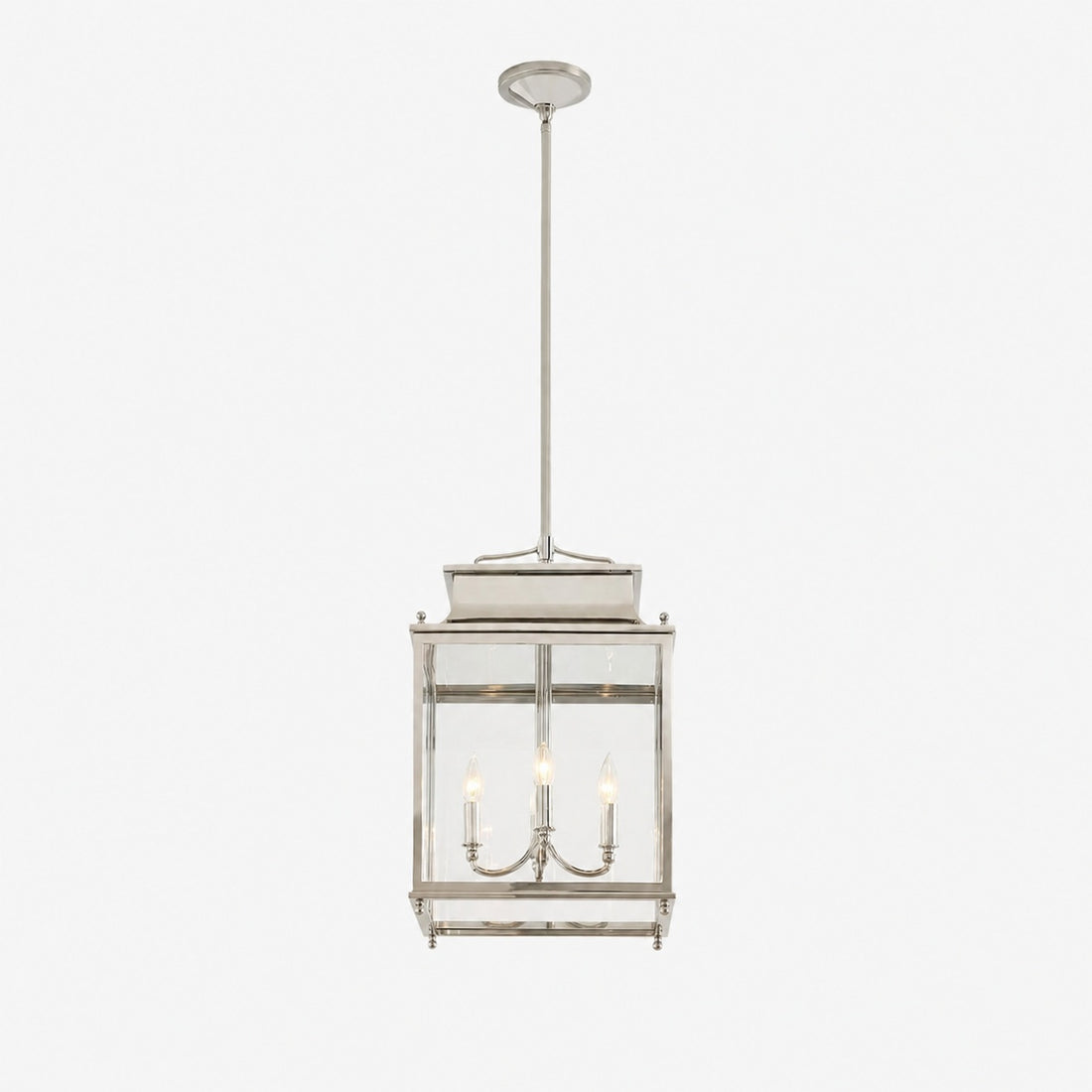 Yolvira Modern Outdoor Lantern Pendant - Metal Hanging Light for Exteriors