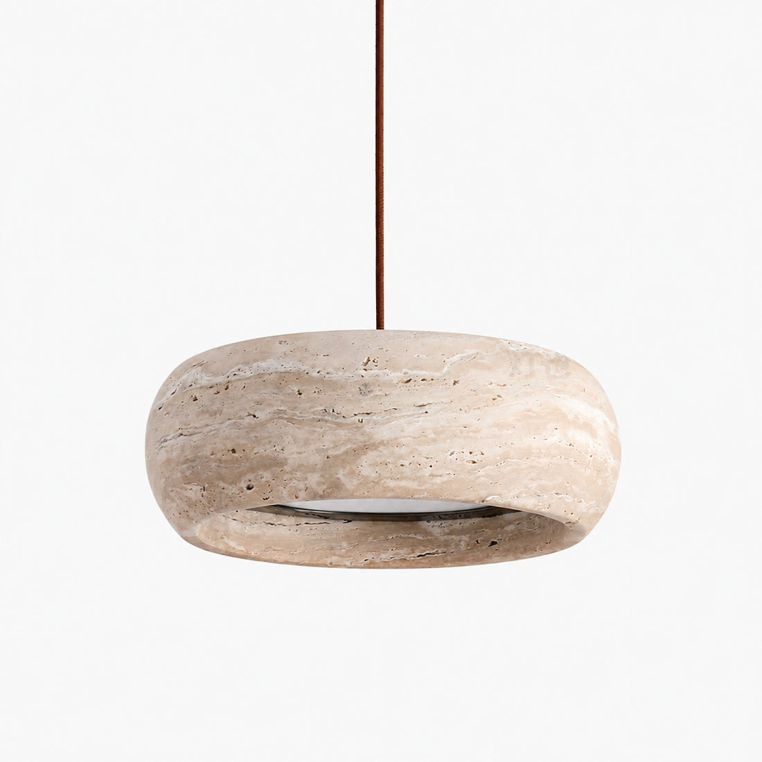 Travertine Drum Pendant Lamp