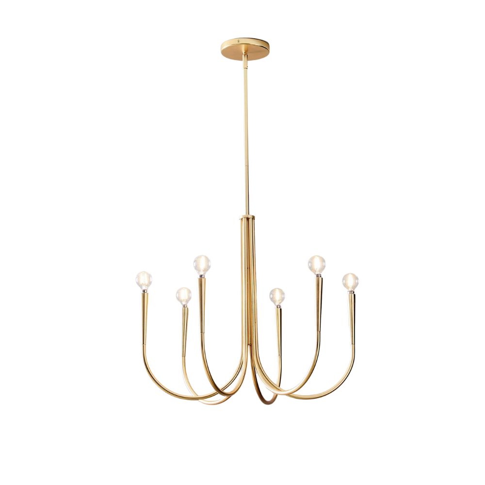 Borvia Swoop Arm Chandelier - Vintage-Inspired Modern Perfect for Home