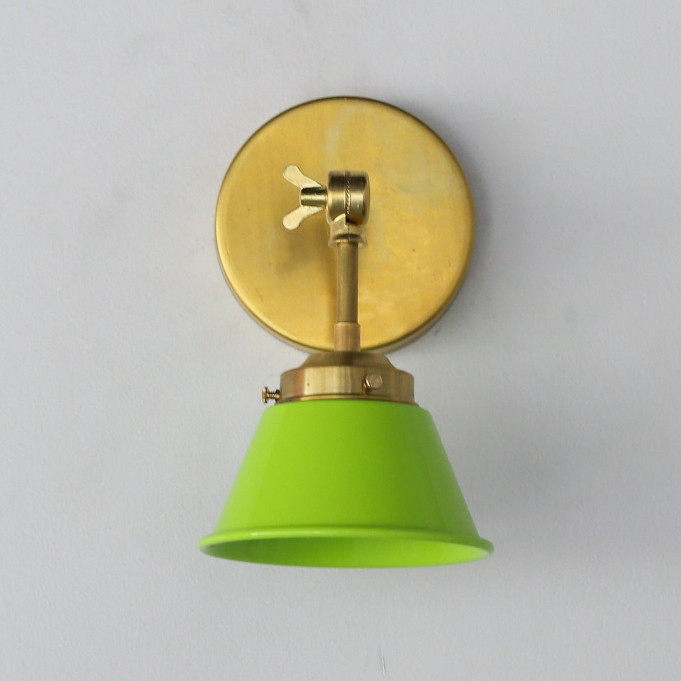 Modern Cone With Elegant Swivel Mechanism Brass Wall Lamp