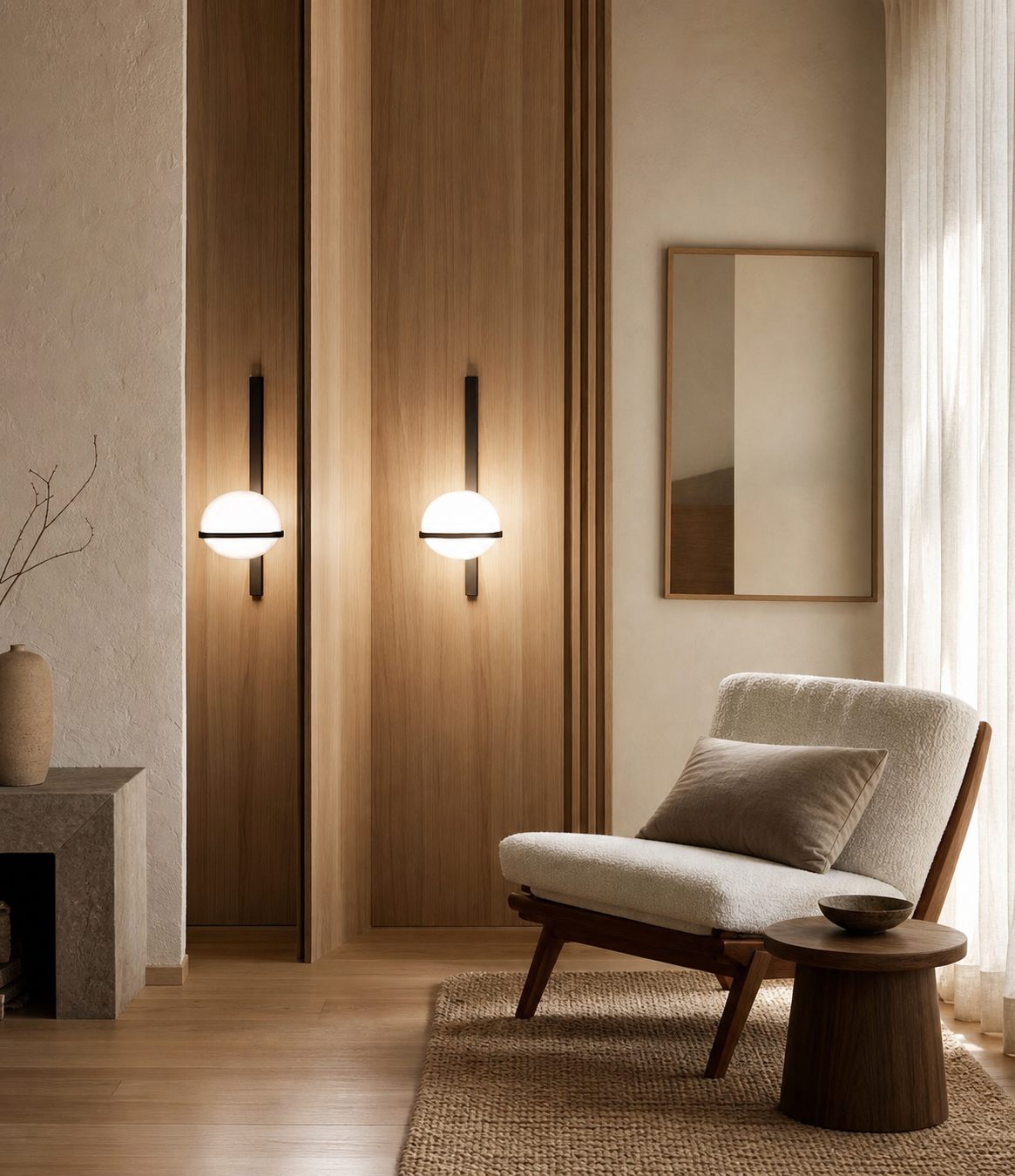 Globe Shade Minimalist Wall Lamp for Indoor and Outdoor Spaces
