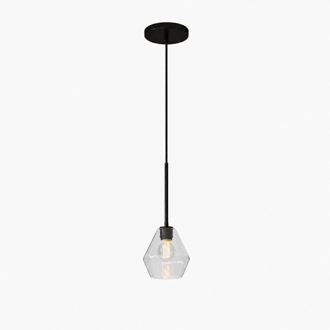 Merin Transparent Glass Sculpture Geometric Chandelier