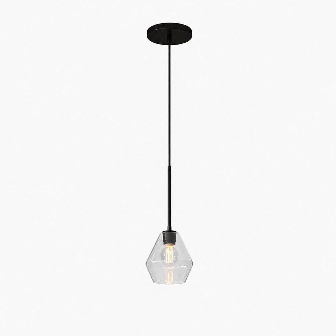 Merin Transparent Glass Sculpture Geometric Chandelier
