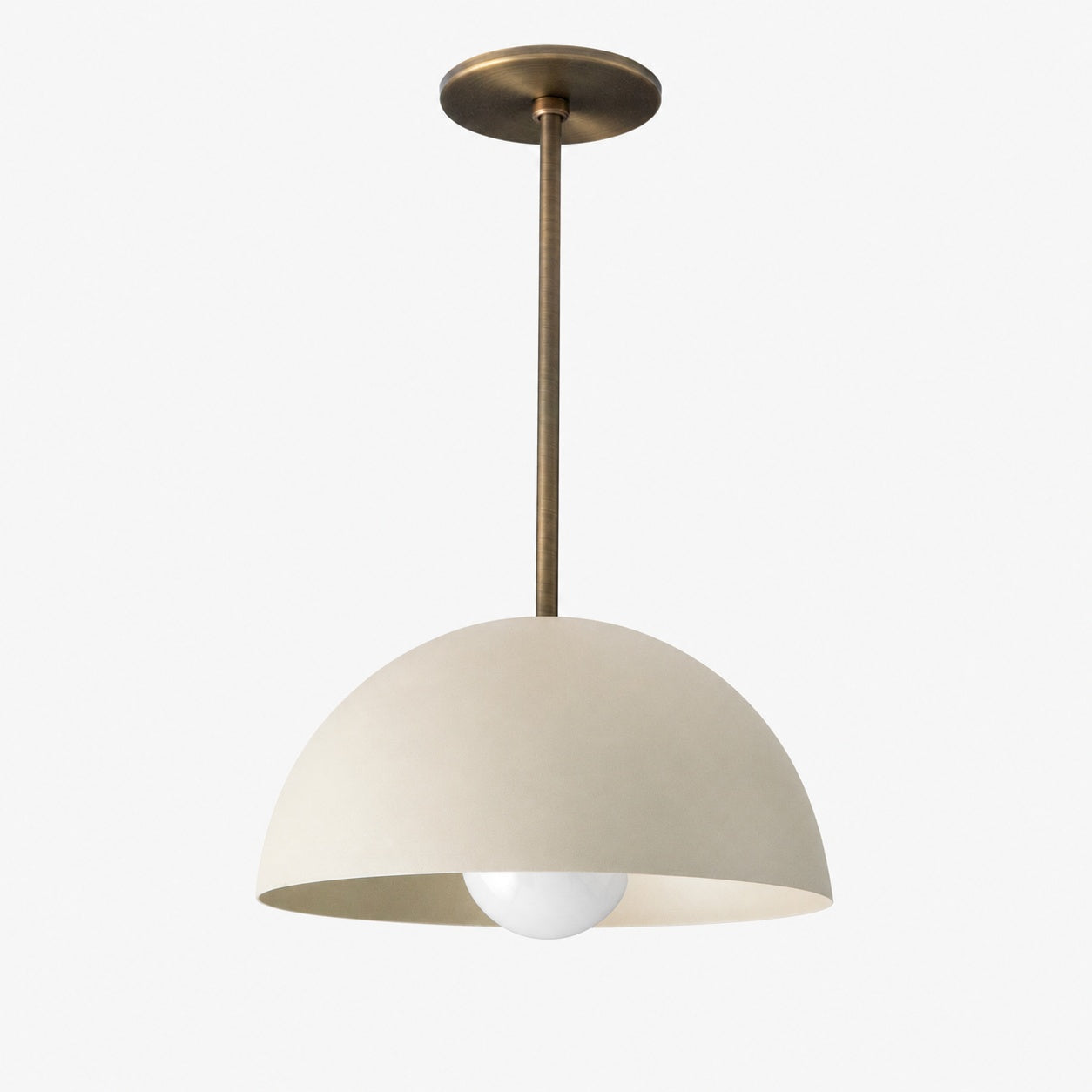Metio Dome Neutral Dome Pendant - Modern Metal Accent Lighting