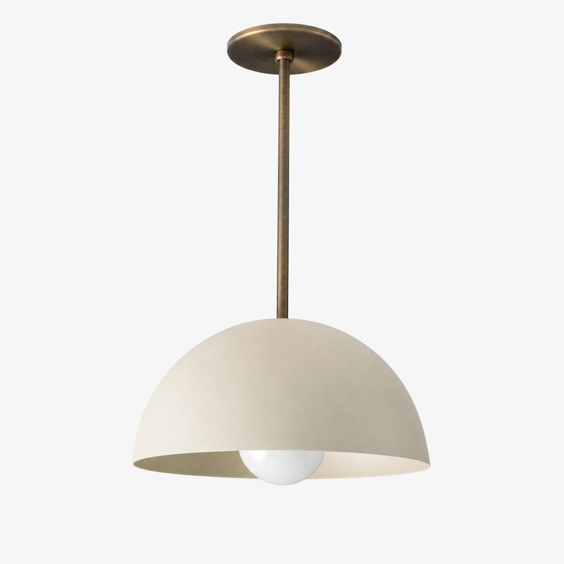 Metio Dome Neutral Dome Pendant - Modern Metal Accent Lighting