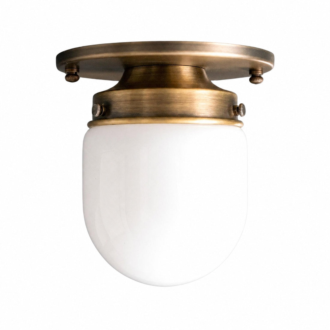 Opalume Glass Flush Mount Ceiling and Wall Light - Art Deco Small Globe Fixture