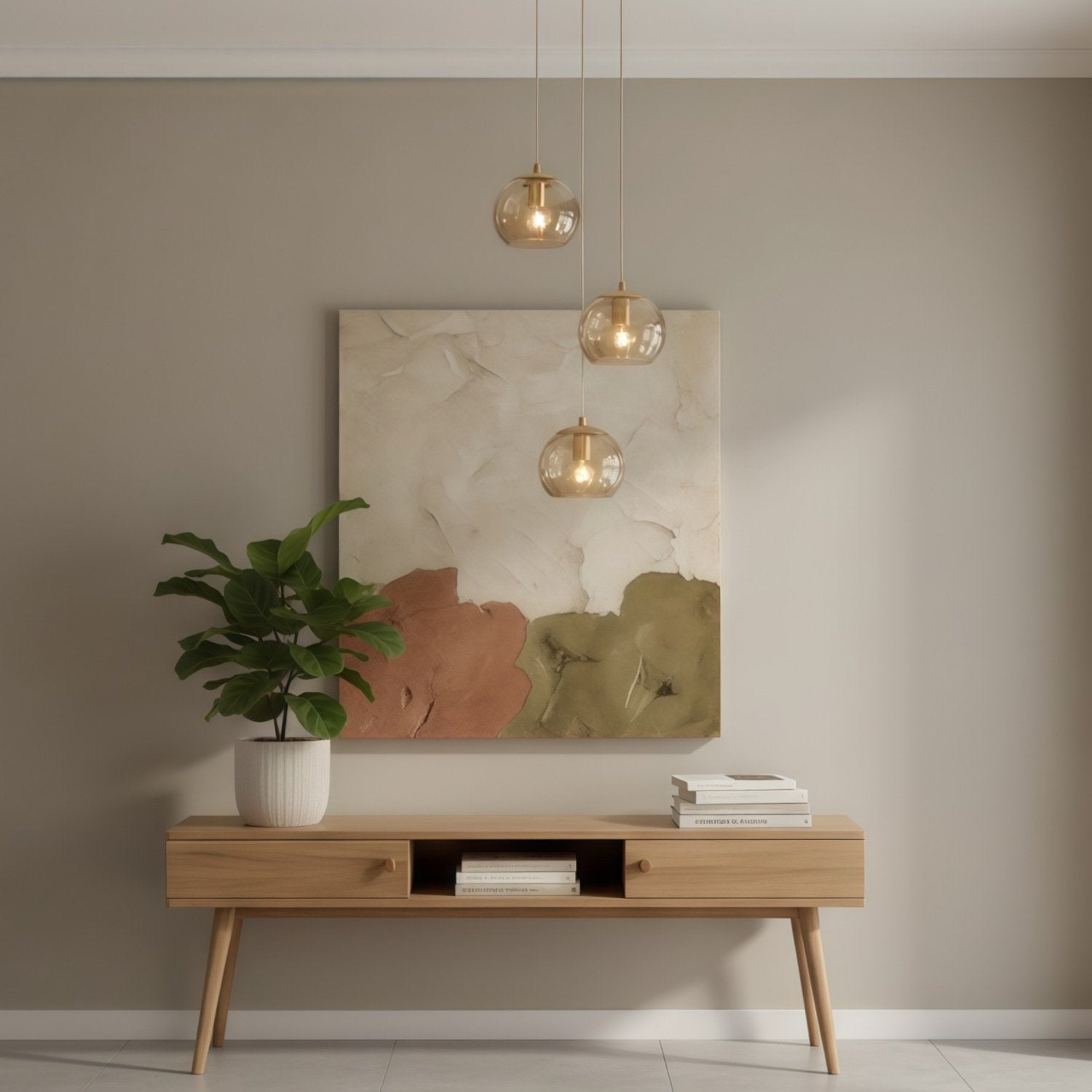 Tracian Dimpled Globes 3-Light Pendant Lamp – Sculptural Amber Lighting Ideal for Lounge or Entryway