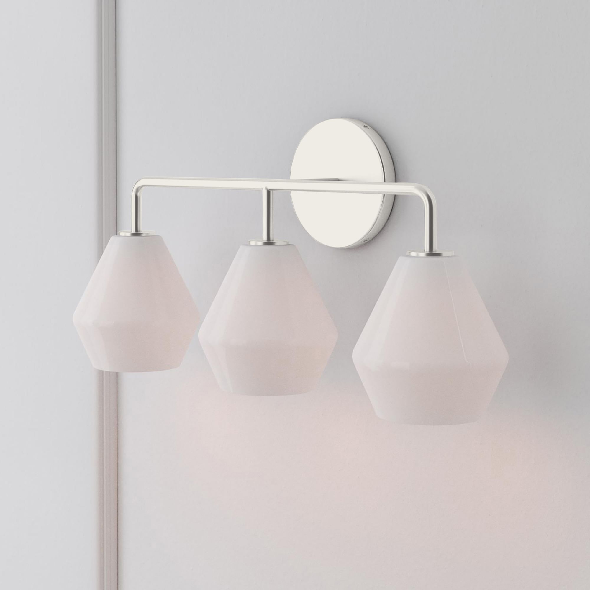 Merin Multi Head Dressing Table Wall Lamp - Metal And Glass Sculptural Lamp