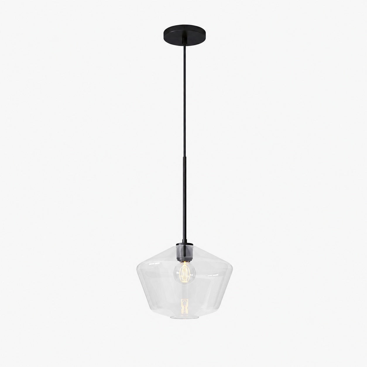 Merin Transparent Glass Sculpture Geometric Chandelier
