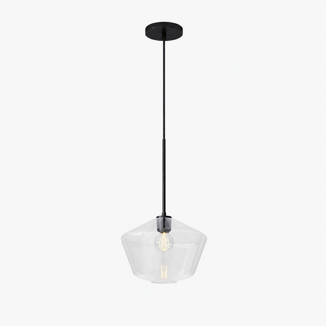 Merin Transparent Glass Sculpture Geometric Chandelier