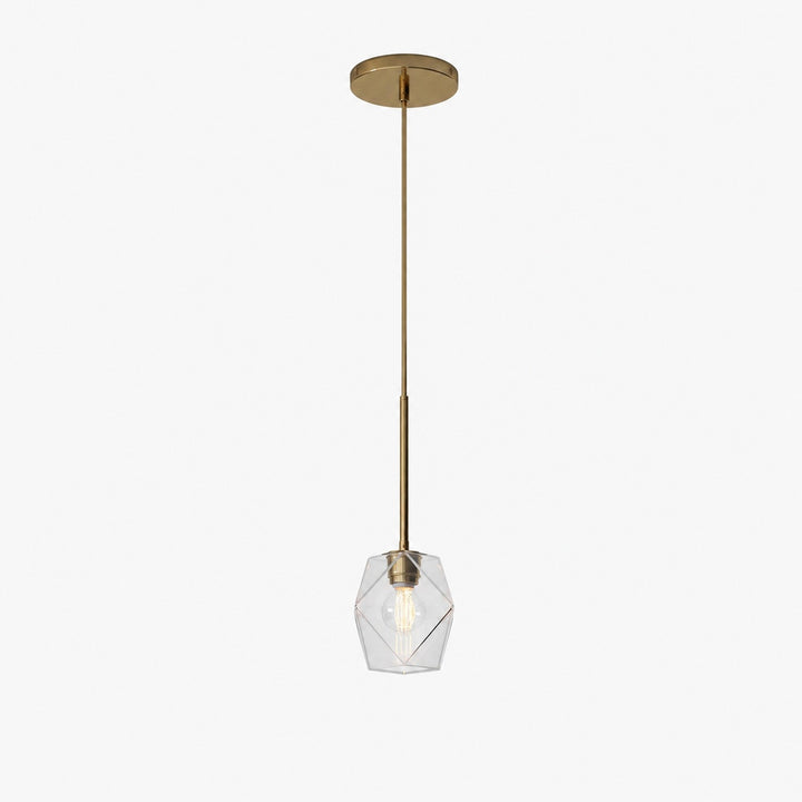 Talvior Faceted Pendant Light – Adjustable Glass Light Fixture